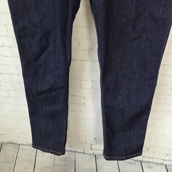 DU/ER Heritage Rinse L2X Relaxed Taper Jeans Mens Size 36 / 30 Dark Wash Denim - Picture 5 of 15